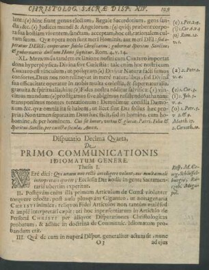 Disputatio Decima Quarta, De Primo Communicationis Idiomatum Genere.