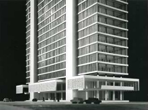 Schneider - Esleben, Paul; Kalkutta (Indien), Chowringee Road 44; Kalinga House, Verwaltungsgebäude - Modellfoto