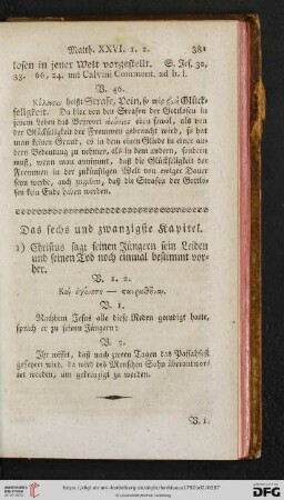 Das sechs und zwanzigste Kapitel