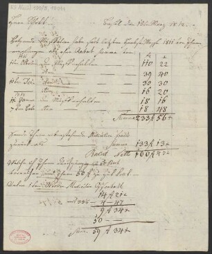 Brief an B. Schott's Söhne : 18.03.1812