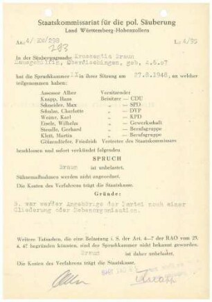 Braun, Kreszentia
