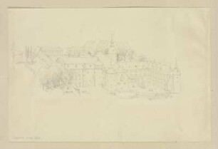 Schloss Laubach in der Vogelperspektive