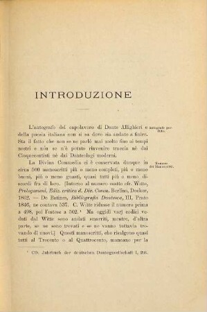 I capostipiti dei manoscritti della Divina Commedia