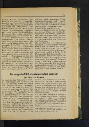 Die vorgeschichtliche Landesaufnahme von Föhr