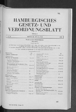 VI. Hamburgisches Hochschulgesetz (HmbHG)