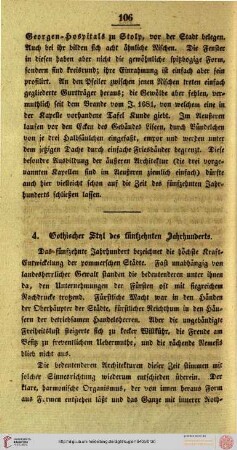 4. Gothischer Styl des fünfzehnten Jahrhunderts