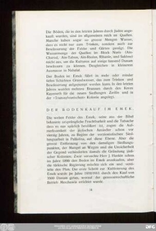 Der Bodenkauf Im Emek.