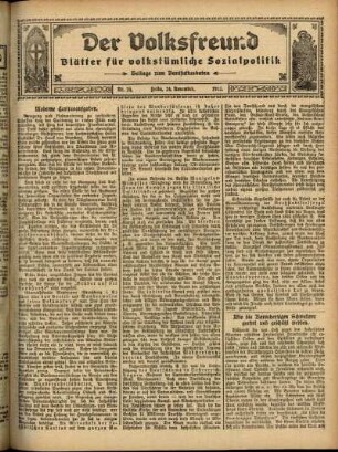 Ausgabe vom Sonntag, den 24. November 1912.