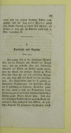 6. Kardinaele und Legaten