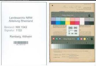 Entnazifizierung Wilhelm Ramberg , geb. 04.02.1912 ()