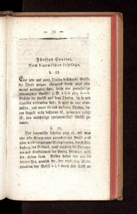 Fünftes Capitel. Vom binomischen Lehrsatze.