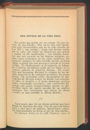 Una novela de la vida real