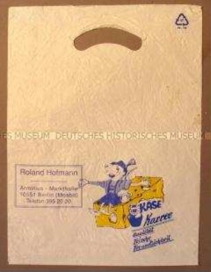 Kunststofftragetasche "Käse-Karree"