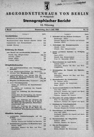 Nr. 12 (12), 12. Juli 1963