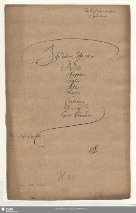 Stimmensatz [Schreiber: Jacobi, S.; u.a.]