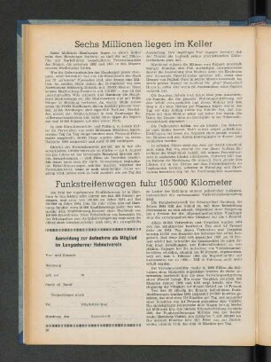 Sechs Millionen liegen im Keller