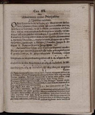 Cap. IIX. De Munimentis minus Principalibus s. Operibus externis.
