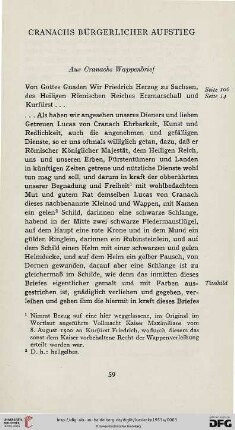 Cranachs bürgerlicher Aufstieg