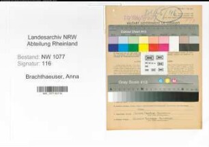 Entnazifizierung Anna Brachthaeuser , geb. 15.05.1904 ()