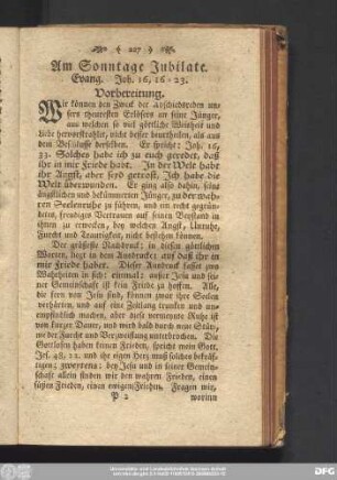 Am Sonntage Jubilate. Evang. Joh. 16, 16 - 23.