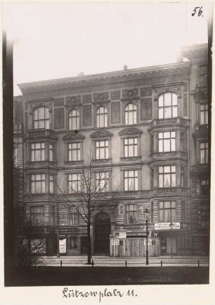 Mietshaus Lützowplatz 11, Berlin-Tiergarten: Ansicht (aus: Julius Kohte, Alt-Berlin, Bauwerke in Berlin und Charlottenburg, aufgenommen 1907-1914)