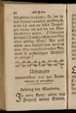 Uebungen unmittelbar vor der Kommunion zu verrichten.