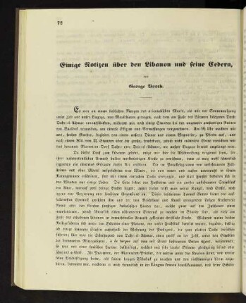 Einige Notizen über Libanon und seine Cedern, von George Booth.