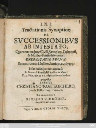 1: Successionem Descendentium evolvens