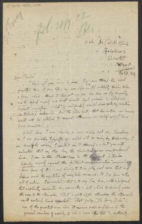 Brief an Willy Strecker an B. Schott's Söhne : 08.09.1922