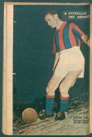 Óscar Coll, insider derecho de San Lorenzo - [Fotografía] : Estrellas del deporte