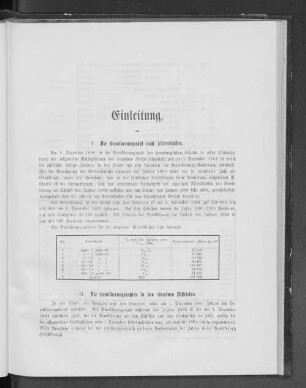 I. Die Bevölkerungszahl nach Altersklassen.