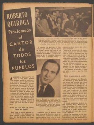 Roberto Quiroga proclamado el cantor de todos los pueblos