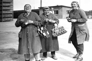 Eis essende Kartoffelfrauen