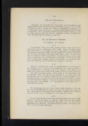 III. Die Aufnahme der Kranken.