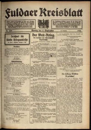 Ausgabe vom Montag, den 11. September 1916.