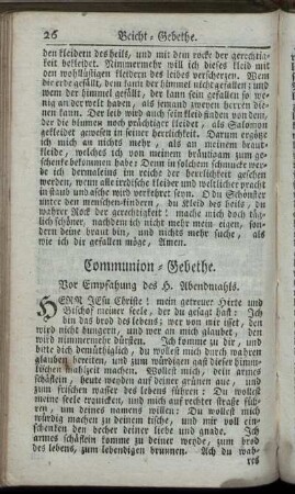 Communion-Gebethe.