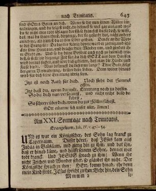 Am Am XXI. Sonntage nach Trinitatis. - Am Am XXIII. Sonntage nach Trinitatis.