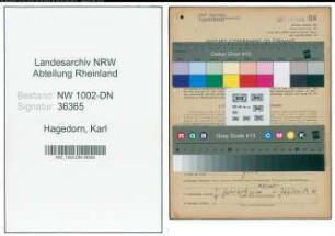 Entnazifizierung Karl Hagedorn, geb. 03.03.1901 (Arzt)