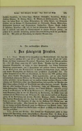 A. Die norddeutschen Staaten