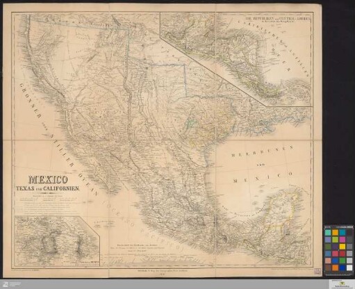 [Karte]: Mexico, Texas und Californien