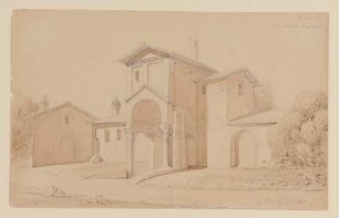 San Cosimato in Trastevere in Rom [aus einem Konvolut von 107 Blatt Architekturstudien und Skizzen einer Italienreise]