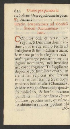 Oratio praeparatoria ad Confessionem Sacramentalem