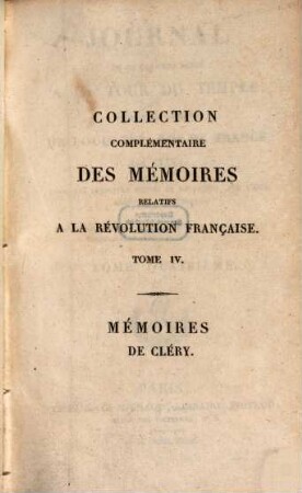 Journal de ce qui s'est passé à la tour du Temple pendant la captivité de Louis XVI, roi de France : des dernières heures de ce prince