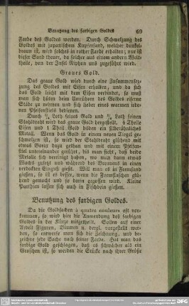 Benutzung des farbigen Goldes