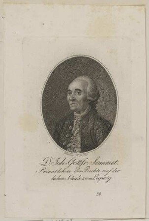 Bildnis des Joh. Gottfr. Sammet