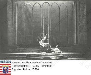 Darmstadt, Landestheater / Szenenfoto der Erstaufführung von 'Leonce und Lena' von Georg Büchner (1813-1837), Regie: Gustav Hartung (1887-1946)