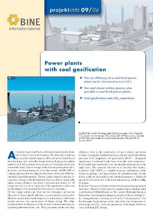 Power plants with coal gasification.