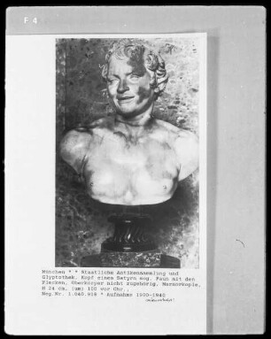 Kopf eines Satyrn sog. Faun mit den Flecken, Marmorkopie