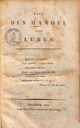 Über den Handel & Luxus