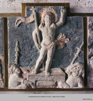 Relief des Hauptaltars mit Szenen aus der Passion Christi : Auferstehung Christi